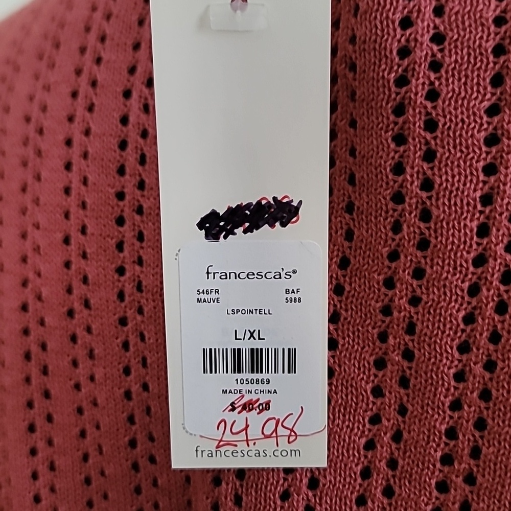 Francesca's Collections Pink Knit Sweater Shrug - Picture 6 of 7